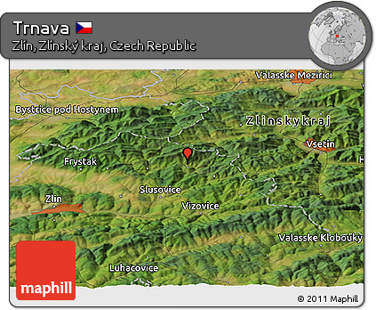 Satellite Panoramic Map of Trnava