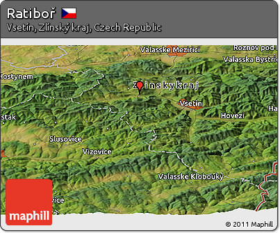 Satellite Panoramic Map of Ratiboř