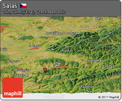 Satellite Panoramic Map of Salaš