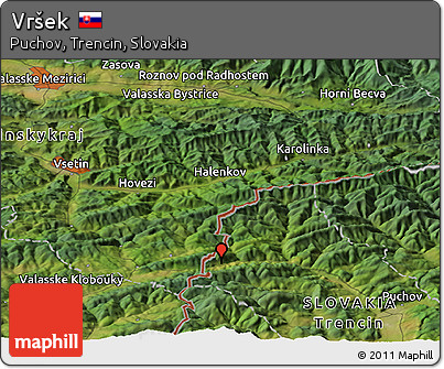 Satellite Panoramic Map of Vršek