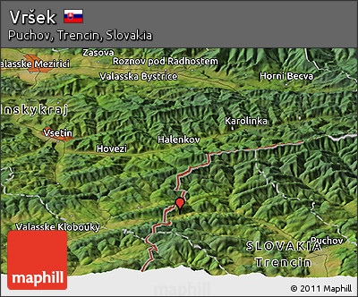 Satellite Panoramic Map of Vršek