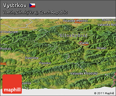 Satellite Panoramic Map of Vystrkov