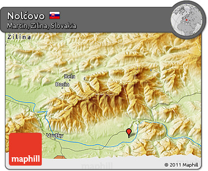 Physical 3D Map of Nolčovo
