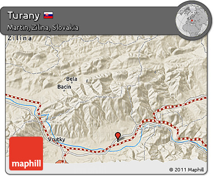 Shaded Relief 3D Map of Turany