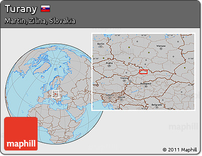 Gray Location Map of Turany