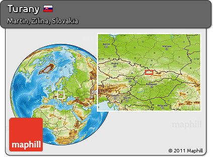 Physical Location Map of Turany