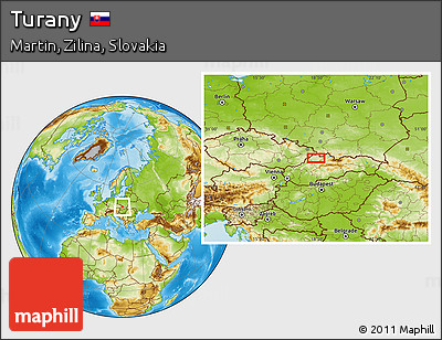 Physical Location Map of Turany