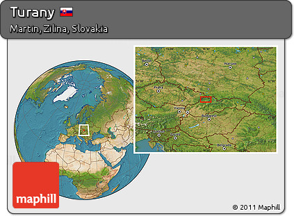 Satellite Location Map of Turany