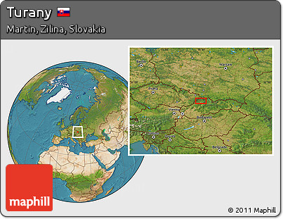 Satellite Location Map of Turany