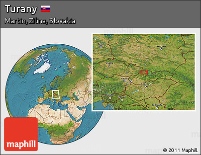 Satellite Location Map of Turany