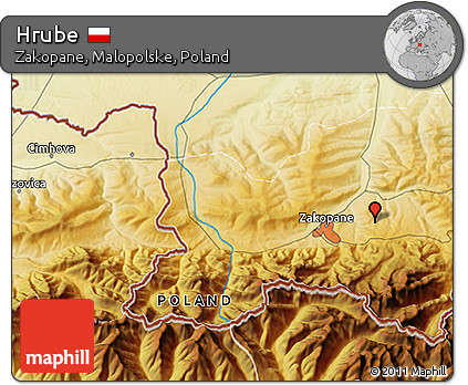 Physical 3D Map of Hrube