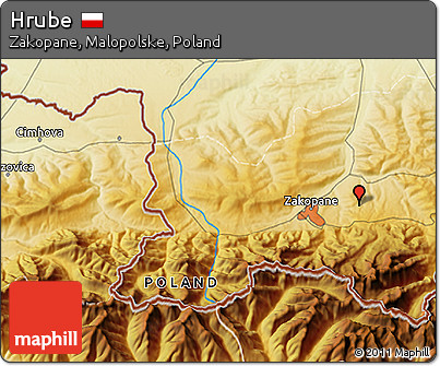 Physical 3D Map of Hrube
