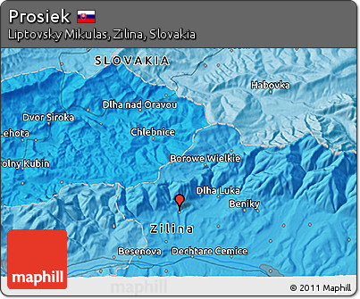 Political 3D Map of Prosiek