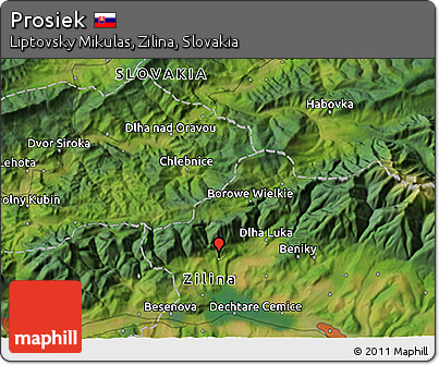 Satellite 3D Map of Prosiek