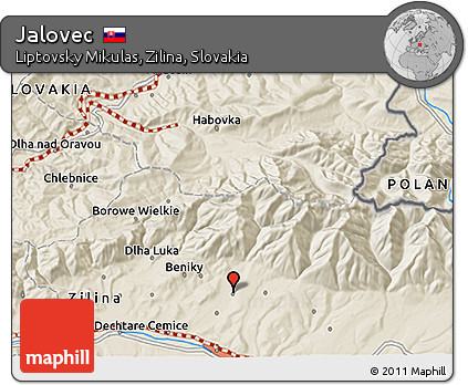 Shaded Relief 3D Map of Jalovec