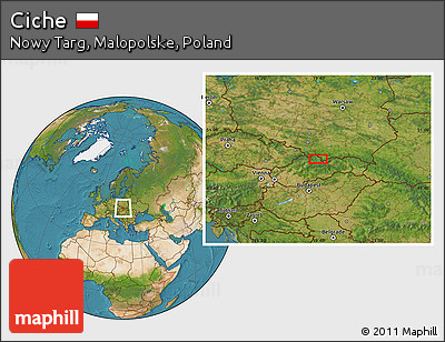 Satellite Location Map of Ciche