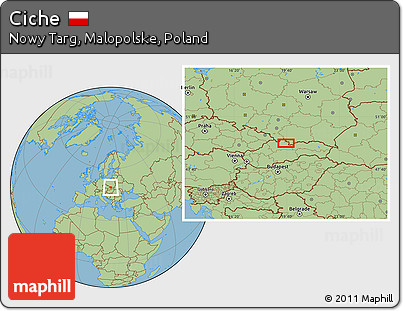 Savanna Style Location Map of Ciche