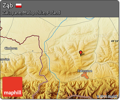Physical Map of Ząb