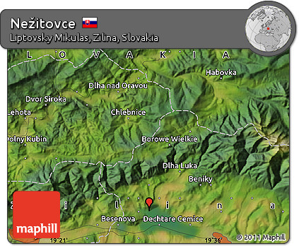 Satellite Map of Nežitovce