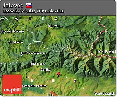 Satellite Map of Jalovec