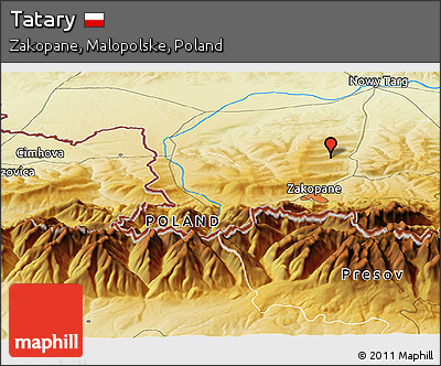 Physical Panoramic Map of Tatary