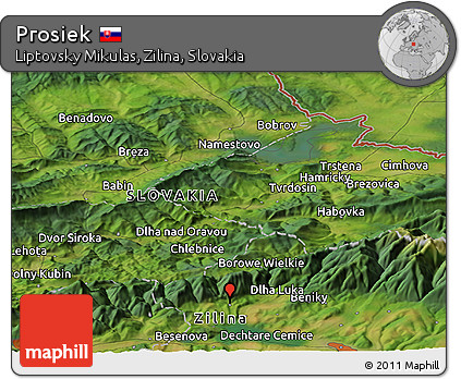 Satellite Panoramic Map of Prosiek