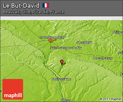 Physical 3D Map of Le But-David