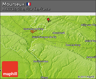 Physical 3D Map of Mourseux