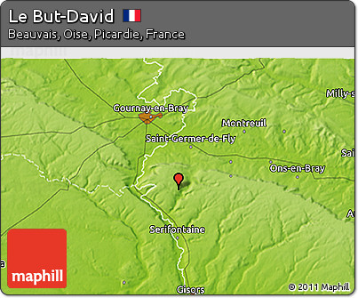 Physical 3D Map of Le But-David