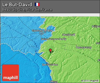 Political 3D Map of Le But-David