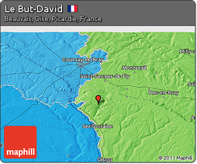 Political 3D Map of Le But-David