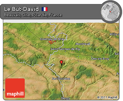 Satellite 3D Map of Le But-David