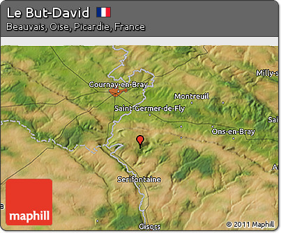 Satellite 3D Map of Le But-David
