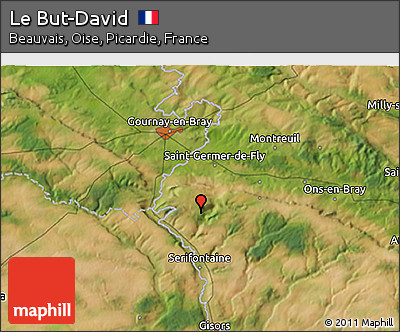 Satellite 3D Map of Le But-David