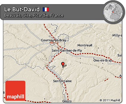 Shaded Relief 3D Map of Le But-David