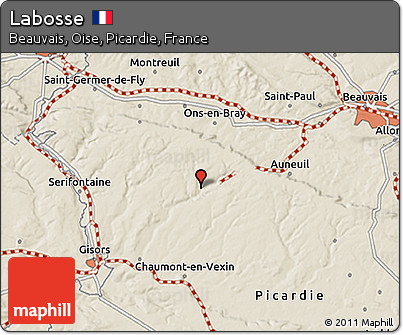 Shaded Relief 3D Map of Labosse
