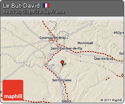 Shaded Relief 3D Map of Le But-David