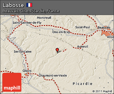 Shaded Relief 3D Map of Labosse