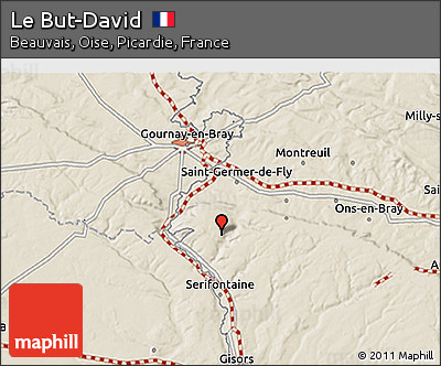 Shaded Relief 3D Map of Le But-David