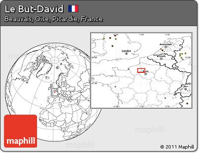 Blank Location Map of Le But-David