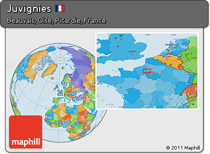 Political Location Map of Juvignies