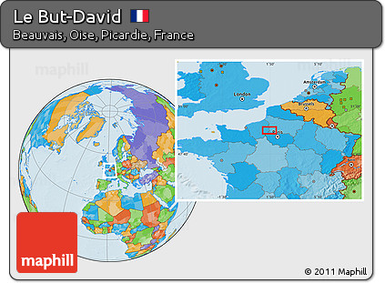 Political Location Map of Le But-David