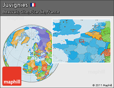 Political Location Map of Juvignies