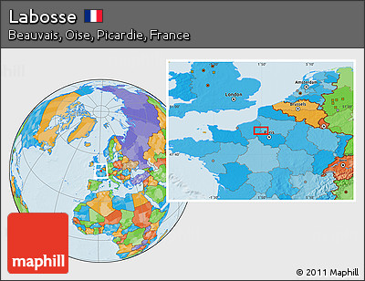 Political Location Map of Labosse