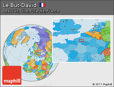 Political Location Map of Le But-David