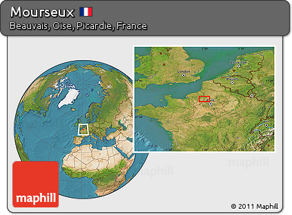 Satellite Location Map of Mourseux