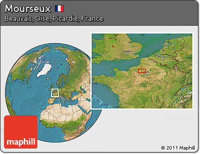 Satellite Location Map of Mourseux