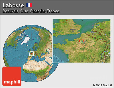 Satellite Location Map of Labosse