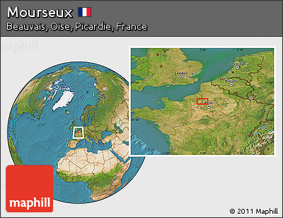 Satellite Location Map of Mourseux