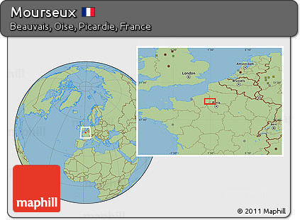 Savanna Style Location Map of Mourseux